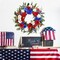 20-Inch 4th of July Wreath – Patriotic Red, White & Blue Flower Door Decoration for Independence Day, Memorial Day & Veterans Day